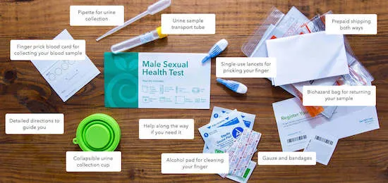 Everlywell-male-STD-test-contents